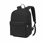 Kono Zaino da scuola, leggero, resistente all'acqua, per università, casual, da viaggio, adatto per laptop da 15,4', 22 l, nero