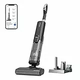 Proscenic WashVac F20 3-In-1 Aspirapolvere Senza Fili,Lavapavimenti,Serbatoio dell'Acqua 1L e Batteria Rimovibile, APP& Assistente Vocale,Pulizia per Superfici Asciutti o Bagnati,Colore Grigio