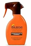 Bilboa, Aquabronze Abbronzante Carrot, Acqua Solare Abbronzante con Cristalli di Mentolo e Attivatore di Melanina, Rinfresca la Pelle e Prolunga l'Abbronzatura, Dermatologicamente Testato - 250 ml