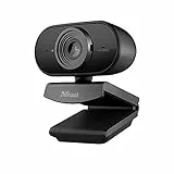 Trust Tolar Full HD 1080p Webcam PC con Microfono, 2 Microfoni Integrati, Fuoco Fisso, 30 FPS, Riduzione del Rumore, USB Plug & Play, per PC/Laptop/Mac/Macbook, Hangouts, Meet, Skype, Teams - Nero