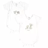 Chicco, Body con maniche corte in cotone, Unisex 0-24, Bianco (673), 3 mesi