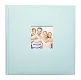 Grupo Erik: Album Foto Scrapbook Celeste | Album fotografico 29x29cm, con 100 pagine e separazione con velina | Album a pagine bianche ideale per foto famiglia o come album foto da personalizzare