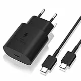 GPISEN Caricabatterie Rapido da 25 W per Samsug Galxy S21, S21 Plus, S20, S20+, S20 Ultra, S10, S9, S8, A51, A52, A32, A71, A31, Samsug Caricabatterie Rapido+1.0M Cavo