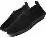 Pantofole da Uomo Ciabatte Donna Caldo Peluche Morbido Pelliccia Sintetica Scarpe per la casa con Pantofole Stile Mocassino,Nero,41 EU