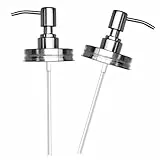 DOITOOOL - 2 dispenser per sapone in acciaio inox, per lozioni e lozioni fai da te, pompa di ricambio per lavello, cucina, bagno, fattoria