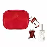 Essie Pochette Regalo Rossa, Con Smalto Semipermanente Gel Couture, Colore: Bubbles Only, e Top Coat Trasparente Gel Couture, Senza Lampada UV