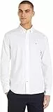Tommy Hilfiger Camicia Uomo Core 1985 Flex Oxford Maniche Lunghe, Bianco (White), L