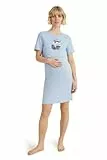 C&A Donna Camicia da Notte Moda Premaman Azzurro XL