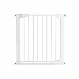 Munchkin Cancelletto di Sicurezza con Chiusura Automatica per Bambini e Animali Domestici, Barriera per Scale e Vani Porta, Fissaggio a Pressione Senza Viti, Larghezza da 76 a 82 cm, Colore: Bianco