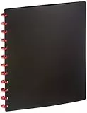 Durable 242601 - Duralook Easy, portalistino per documenti f.to A4, 20 buste trasparenti rimovibili, ampliabile, nero