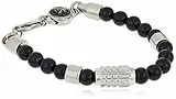 Diesel Bracciale Da Uomo, 18,5 Cm, 5 Cm Di Estensione In Acciaio Inossidabile Nero, DX0847040
