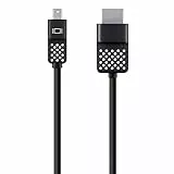 Belkin F2Cd080Bt06 Cavo da Mini DisplayPort ad Hdmi da 1,8 M Compatibile con 4K, Nero/Bianco