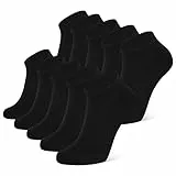 Closemate 10 Paia Calzini Sportivi Alla Caviglia Uomo Donna Calzini Corti Cotone Taglio Basso (10Nero, Taglia S)