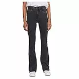 Noisy may NMSALLIE HW Flare Jeans VI069DG Noos, Denim Grigio Scuro, 28/30 Donna