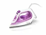 Braun TexStyle 3 SI3030PU, Ferro da Stiro a Vapore con 4 Anni di Assistenza, 2300 W, Piastra in Ceramica, Stiratura in Verticale, Punta di Precisione, Getto di Vapore 140g/min, Bianco/Viola