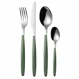 Guzzini My Fusion Set 24 Posate, 16.8 x 7.5 x 25.5 cm, Verde (Olive Green)
