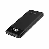 Charmast Power Bank Sottile 10400mAh USB C Powerbank Slim con LED Display Caricatore Portatile con 3 uscite & 2 Ingressi per Smartphone