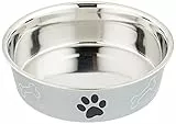 Trixie - Ciotola in acciaio con rivestimento in plastica per cani, Colori Assortiti, 0.75 l, ø17 cm, 1 pezzo