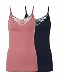 Only 2-Pack Sleeveless Top Canottiera, Night Sky/Withered Rose, M (Pacco da 2) Donna