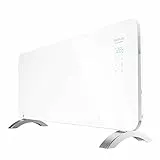 Cecotec Radiatore elettrico a basso consumo energetico pronto per connessione calda 6750 cristallo con Wifi, 2000 W, termostato regolabile, 2 modalità, timer, supporto per piedi