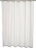 Amazon Basics - Tenda da doccia in poliestere, 180 x 180 cm, colore: bianco