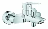 Grohe Start - Miscelatore monocomando per vasca-doccia, cromo, installazione a parete, dotato di serie di limitatore di portata regolabile, Finitura Cromata