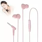 OKCSC M16 Auricolari Sonno, Auricolari Cablati Auricolari Auricolari Cuffie con cavo Anti-Rumore, Ergonomico Stereo Microfono, Compatibile Dispositivi 3,5 mm iPhone, Android, MP3 ecc Rosa