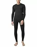 LAPASA Completo Termico Uomo in Pile Calzamaglie Termica & Maglie Termiche Set Sport Invernali Sci Snowboard Sport Running Trekking М11 Nero M