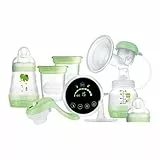 MAM Tiralatte Elettrico e Manuale 2In1, Contiene 2 Biberon Easy Start, Verde