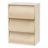 Iris Ohyama, Mobile, Libreria, Scaffale portaoggetti, 3 ante pieghevoli, Design, Solido, Moderno, Multiuso, Ufficio, Camera da letto, Soggiorno, Flap Rack CHR-3, Marrone chiaro