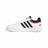 adidas Hoops 3.0 Low, Sneakers Uomo, Ftwr White/Legend Ink/Vivid Red, 43 1/3 EU