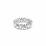 Swarovski Anello Vittore,Swarovski Zirconi con taglio Pear, Bianco, Placcato rodio
