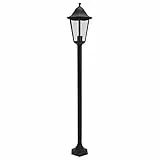 Ranex Classico Lampada da Terra in Alluminio E27, Nero, 130 x 23 x 23 centimeters