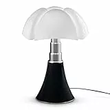 PIPISTRELLO-- Lampada fluorescente con base telescopica, altezza 66-86 cm, colore: Nero opaco Martinelli Luce - Design da Gae Aulenti