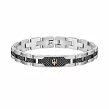 Maserati Bracciale da uomo, Collezione JEWELS, in Acciaio,PVD grigio, PVD oro rosa - JM419ASC01