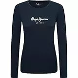 Pepe Jeans New Virginia Ls N, T-Shirt Donna, Blu (Dulwich),XL