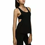 Tank Top Donna Canotta Sportiva Running delle Vest Yoga Wear da Maniche a Spalle Senza Maniche da Palestra Sportiva Canottiera per Fitne, Running,Yoga & Sport (Nero, EU/38/M)
