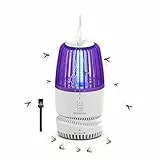 BENGUOO Lampada Ammazza Zanzare Elettrica Portatile, USB AntiZanzara da Interno, Mosquito Killer a Luce LED Anti-Mosquito Efficace per Giardino Casa Bianco