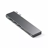 SATECHI USB C Hub Multiport Adapter Pro Slim, 7 in 1 Dongle per MacBook Pro/Air M2 4 Porte USB 4, Risoluzione HDMI 4K, USB3.2 Gen 2, Lettore di Schede SD/TF e USB C PD da 100W (Grigio Siderale)
