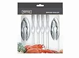 NERTHUS FIH 384 set di utensili per crostacei, Acciaio inossidabile, argento