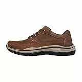 Skechers Previsto 2.0 Raymer, Oxford Uomo, Pelle Marrone Scuro, 41 EU