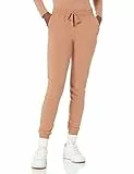 Amazon Essentials Pantaloni della Tuta in Pile di French Terry (Taglie Forti Disponibili) Donna, Marrone Chiaro, S