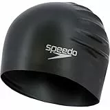 Speedo Unisex Adulto Long Hair Cap Cuffia da nuoto, Nero, Taglia Unica