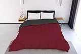 Italian Bed Linen Trapunta ELEGANT Invernale Imbottita, Bordeaux/Grigio Scuro, Matrimoniale 260x260cm
