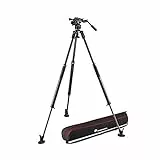 Manfrotto FastTripod, Nitrotech Serie 608 con Treppiede 635 Fast Tubo Singolo in Carbonio, Kit Treppiede e Testa Video, In Fibra di Carbonio di Alta Qualità, Per Fotocamere Digitali DSLR, Reflex