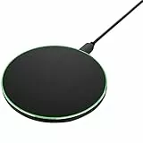 Caricabatterie wireless da 15 W Il caricabatterie wireless rotondo è adatto per iPhone per caricabatterie a induzione Xiaomi, stazione di ricarica solare per più dispositivi (nero, taglia unica)