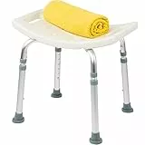 GOVITA - Sedia da doccia per Anziani Bagno, Sedile per Vasca da Bagno Antiscivolo, Sedia Vasca Disabili Regolabile, Seduta Vasca da Bagno con piedi Regolabili Bianco