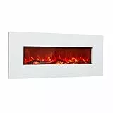 Klarstein Camino Elettrico, Caminetto Elettrico 1600 W, Camino Finto a Riscaldamento Elettrico a Basso Consumo, Fuoco Finto LED, Spazio per Legna, Termocamino con Telecomando, Termostato e Timer