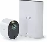 Arlo Ultra, Telecamera Videosorveglianza WiFi esterno 4k, allarme casa, Visione Notturna a colori, Audio 2 Vie, 180°, Compatibile con Alexa/Google Wi-Fi, Prova gratuita inclusa Arlo Secure, Bianco