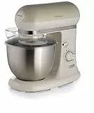 Ariete Impastatrice Vintage 1588, Planetaria per Pane, Pizza, Dolci e Pasticceria, Gancio, Frusta a Cuore e Frusta a Filo Inclusi, Capacità 5.5 Litri, 7 Velocità + Pulse, 1200W, Beige